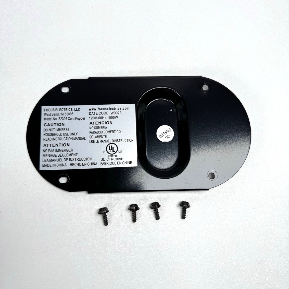 West‎ Bend Stir Crazy Popcorn Popper Replacement Part BOTTOM MOTOR COVER SCREWS